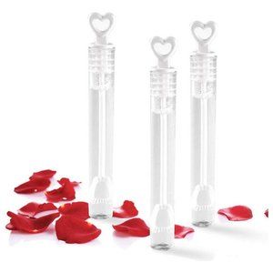 100 Heart bubble wand tubes